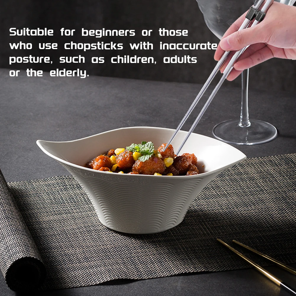 20Pcs Reusable Chopstick Helpers Training Chinese Chopsticks Black For Kids Beginner Trainers Or Learner Chopsticks Connectors
