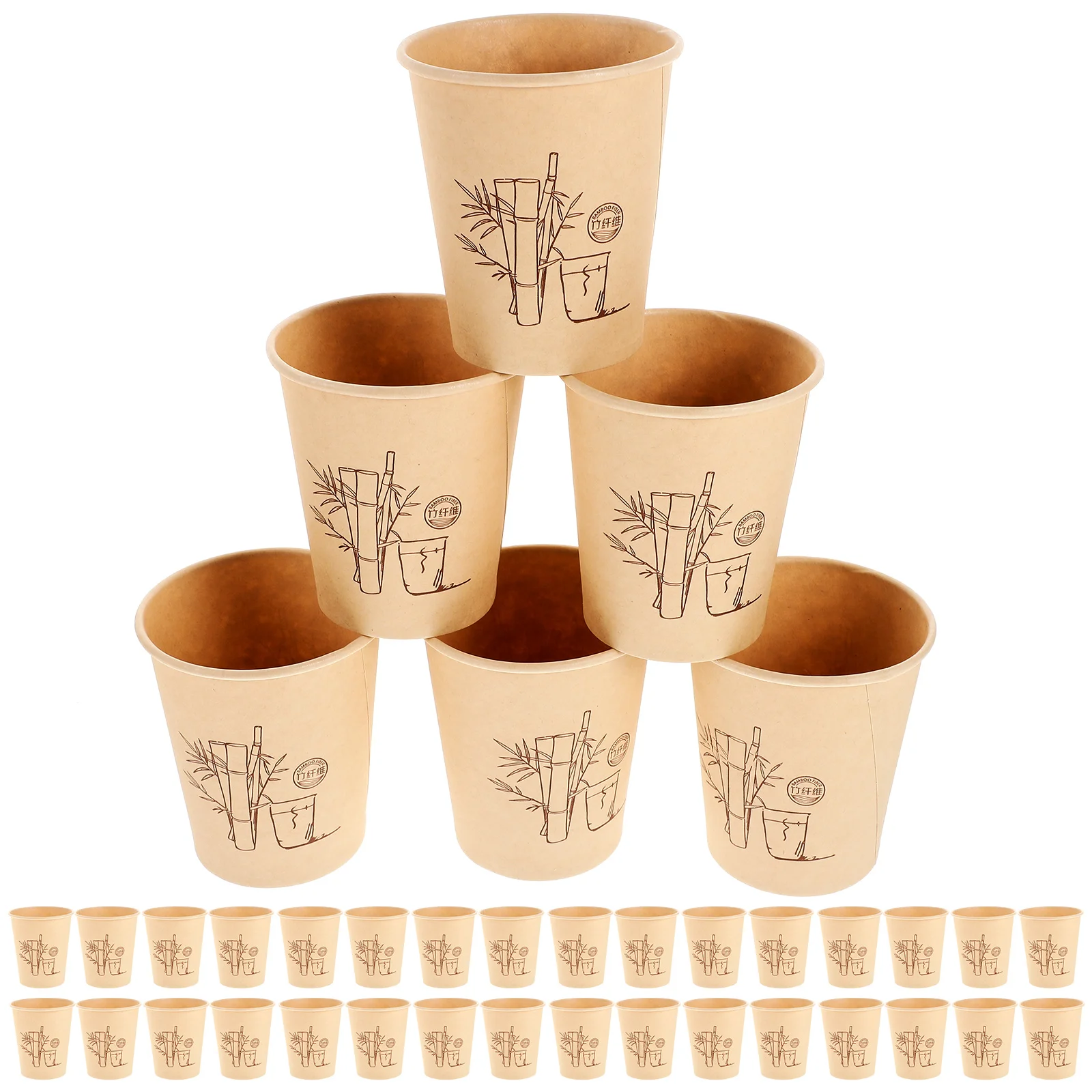 

150pcs Portable Paper Fiber Paper Disposable Coffee Beverage Milk Drinking Party Practical Juice Cups Water Cups