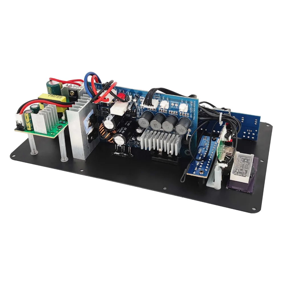 AC 12/110V/220V Digital Bluetooth Mono Stereo 2.0 150W Amplifier Papan untuk 6-18 Inci Speaker dengan Mikrofon Input Gitar