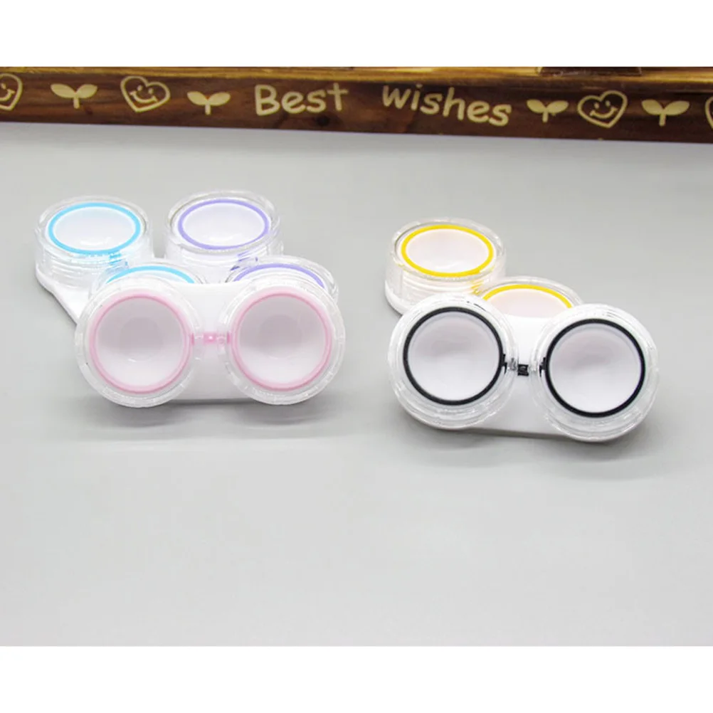 

15Pcs Case Leak-Proof Double Box Colorful Durable Lens Holder Portable Storage Container for Travel