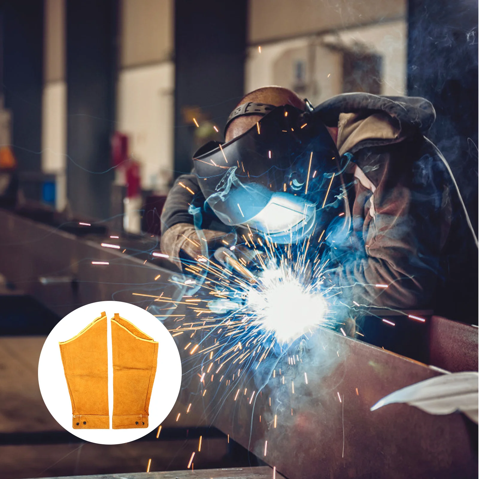 

1 Pair Arm Sleeves Welding Protection Durable Heat Resistant For Construction Farming Auto Repair