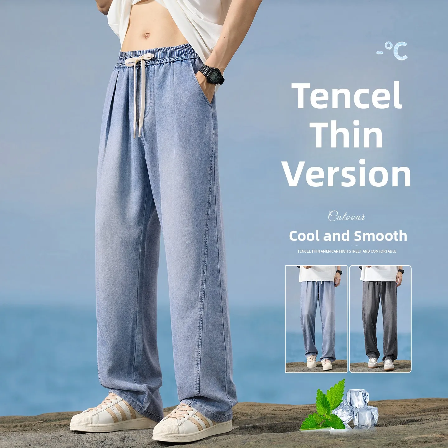 

New Men's Jeans Casual Versatile Spring Summer New Sle from Guangzhou Xintang Town Outlet Store Straight Loose Fit Trendy