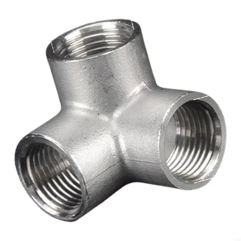 C7AC 304 Stainless Steel Elbow Tees Joint Y Shaped 45 Degree Oblique Threaded Pipe Fittings Suitable for Home&Industrial Use