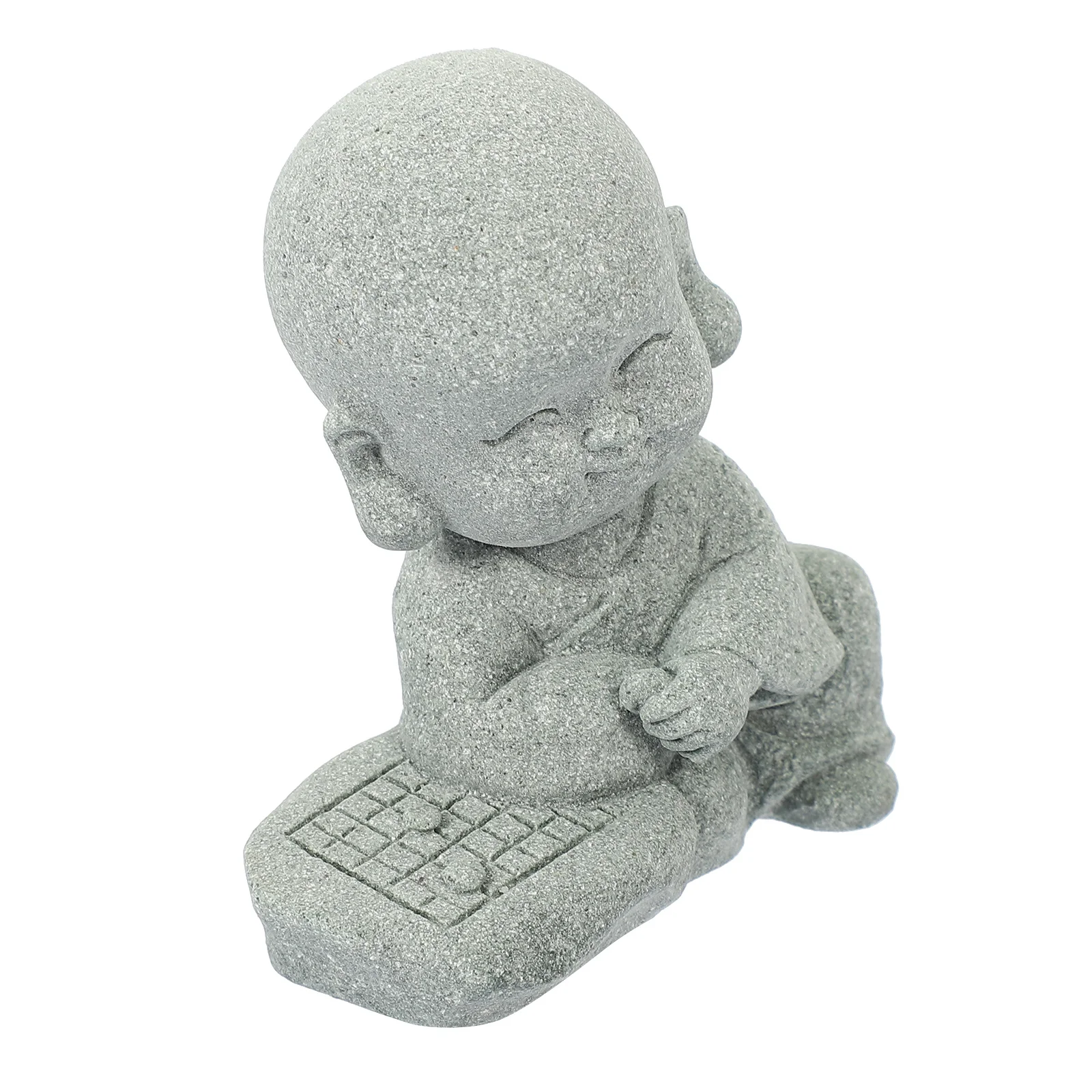

Monk Figurine Decorations Buddha Statue Prop Centerpiece Crafts Metal Figurines Statues for Home