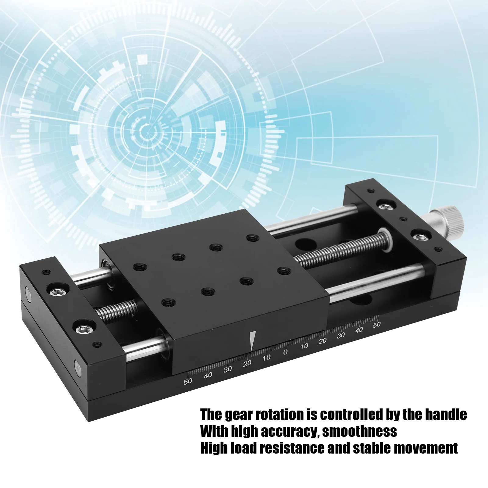 X انزلاق المرحلة مقبض نوع غرامة ضبط دليل التشذيب الجدول SP80A-DB80 80x80 مللي متر X دليل التشذيب X انزلاق المرحلة
