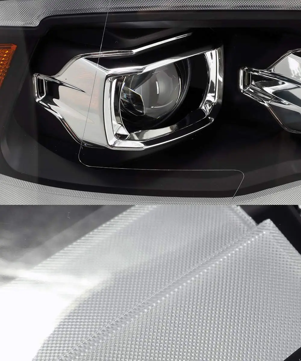 Dual Projector LED Headlights with DRL and Turn Signal Compatible with 2009-2018 Ram 1500 2010-2018 Ram 2500 3500 Black Housing