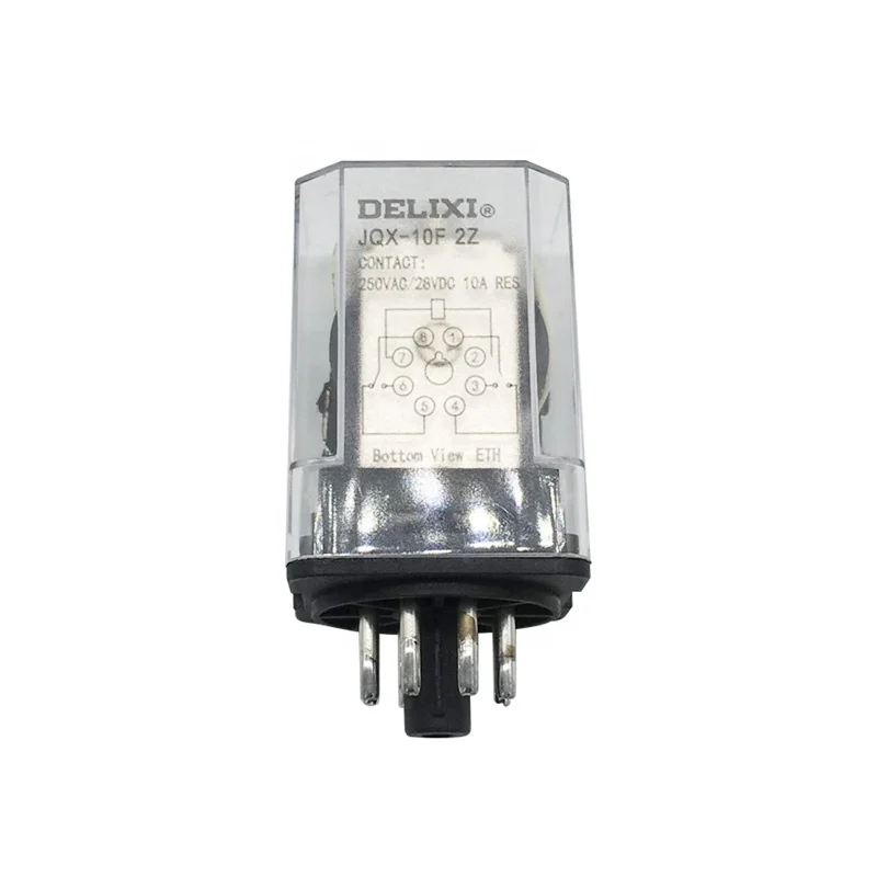 Delisi high power intermediate relay universal JQX-10F 2Z eight round feet AC220V DC24V Industrial control BOM list service