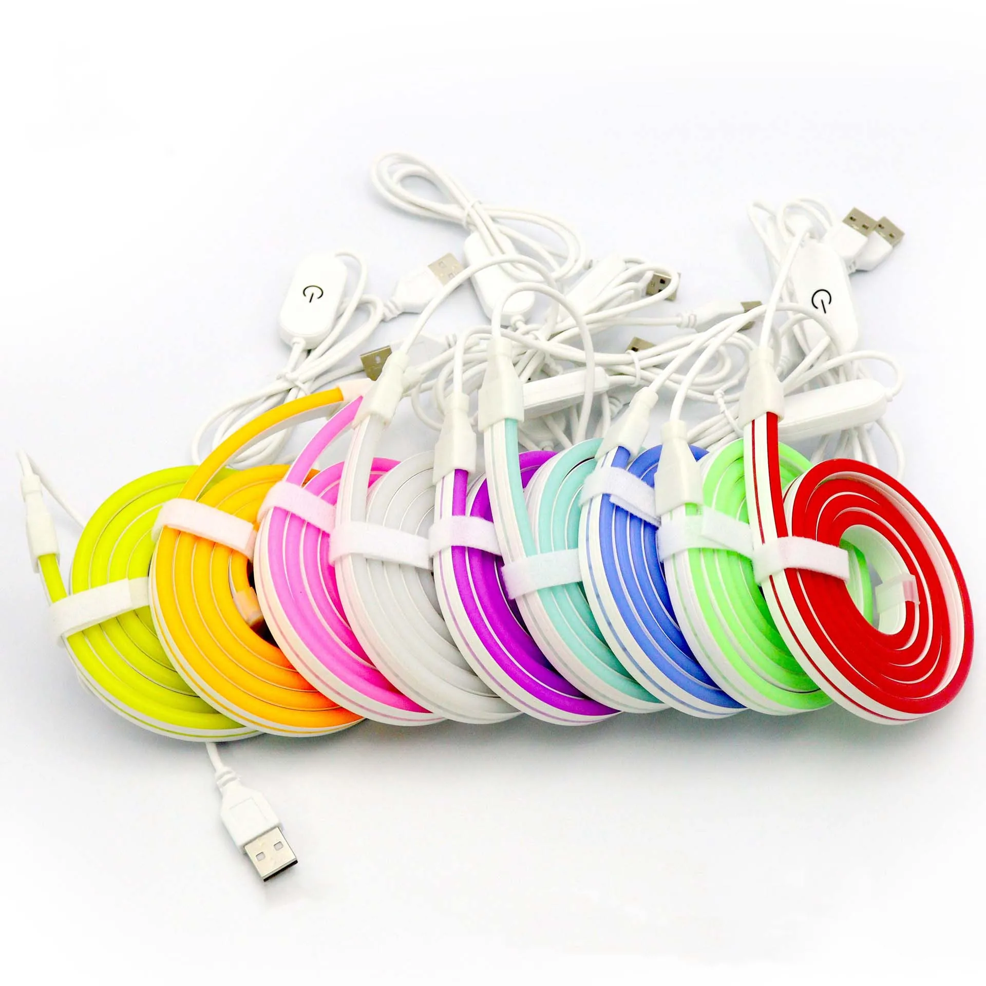 

5V LED Low Voltage Touch Switch Flexible Neon Strip USB Neon with Touch Strip Switch USB Neon