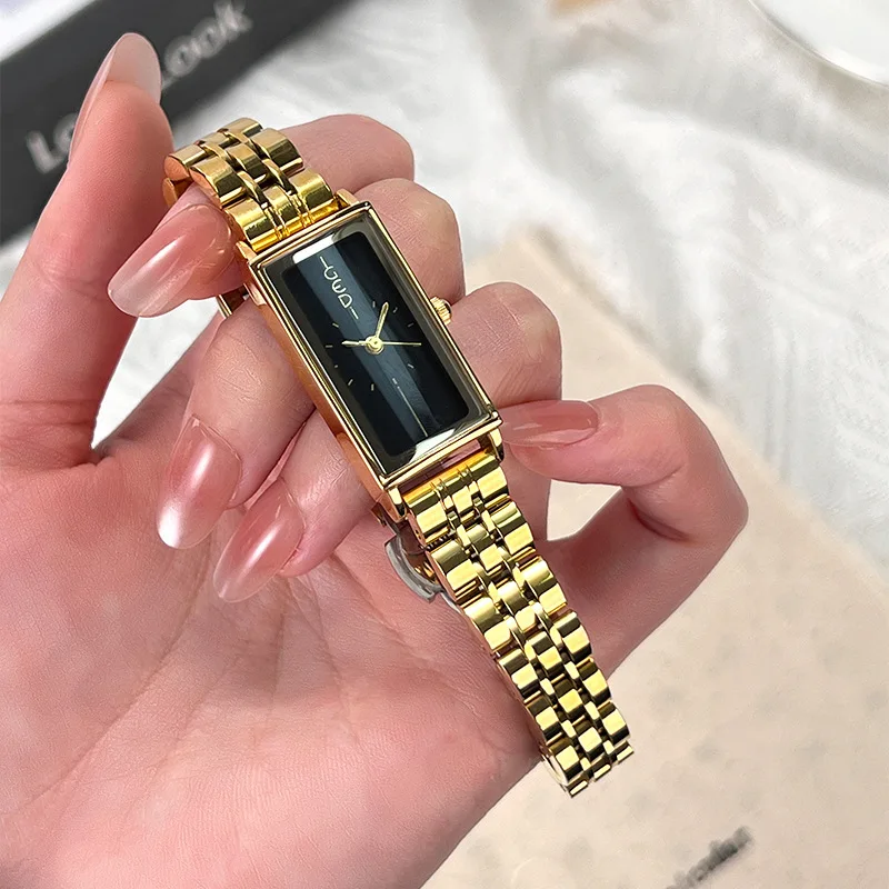 Hot-selling Women's Watch Temperament Rectangular Steel Belt Watch Women's Simple Steel Belt Quartz Watch