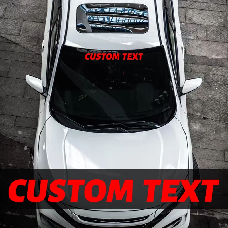 1PC Length60CM Custom Only Text Personalized Car Stickers Waterproof DIY Auto Front Windshield Rear Window Body Vinyl Decals