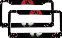 Anime Warrior Pattern Car License Plate Frame 2 Pack License Plate Holder with 2 Holes Car Tag Frame for Women Men US Vehicles