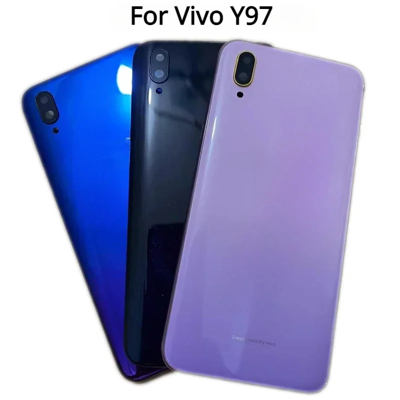 New Back Cover For Vivo Y97 V1813A V1813T Battery Cover  Rear Door Housing Case with  lens+Side Button