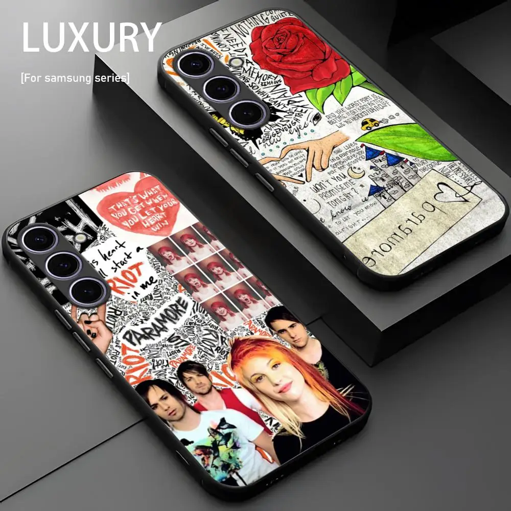 COOL Paramore Phone Case For Samsung Galaxy S24 S23 S22 S21 S20 Plus Ultra Note20 Soft Black Phone Cover