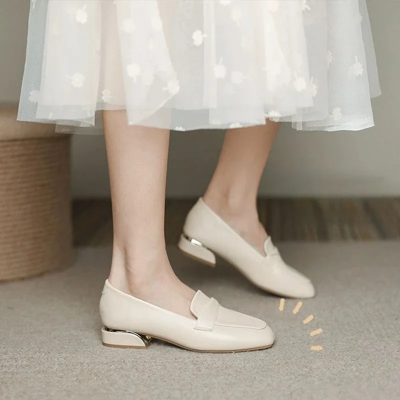 Woman Pumps Square Toe Casual Shoes For Women Low Heel Elegant Slip On Stylish Beau Today Offer Promotion Hot Price Fashion Sale