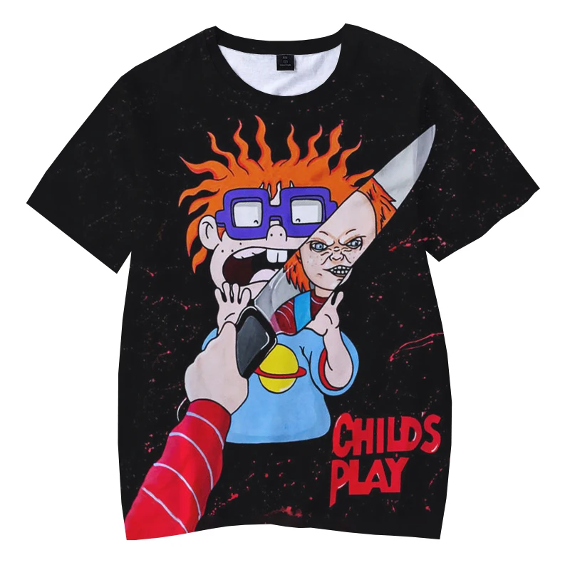 Horror Movie Child's Play Chucky 3D Printed T Shirt Men Women Summer Fashion Casual Funny T-shirt Hip Hop Streetwear Tee Tops