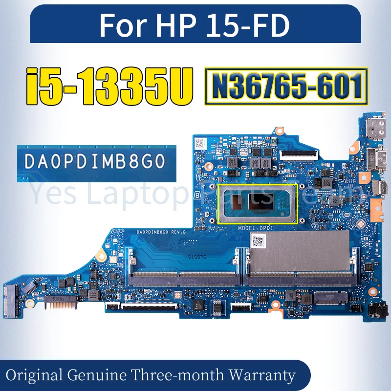 DA0PDIMB8G0 For HP 15-FD Laptop Mainboard N36765-601 SRMLX i5-1335U Notebook Motherboard