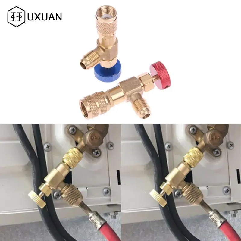 

Air Conditioning Fluoridation Safety Valve R410 Refrigerant Filling Valve Refrigeration Switch R22 Copper Adapter Tool