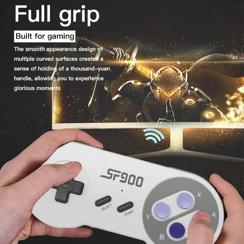 Game Consoles 5000+ Emulator Files for TV Projector HDMI Compatible Stick NES SFC GB PS Supported SF900 with 2 Wireless Gamepad