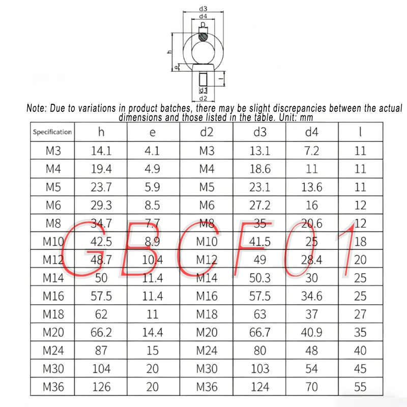 304 Stainless Steel M3/M4/M5/M6/M8/M10/M12/M14/M16/M18/M20/M24-M36 Lifting Eye Nuts Ring Eyebolt Ring Hooking Nut Screws 1Pcs