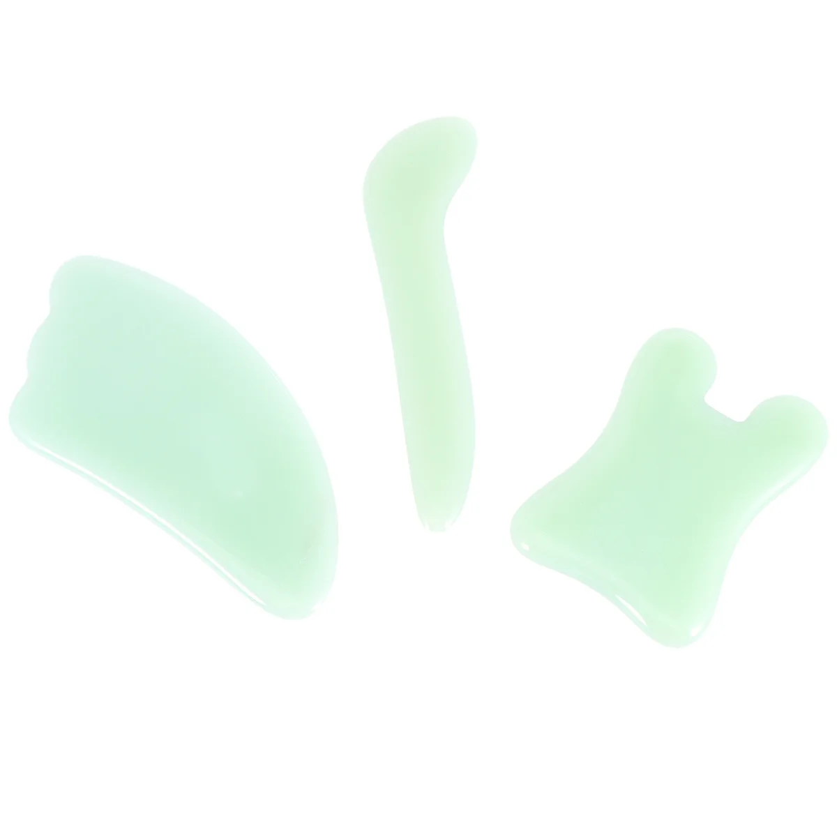 

Набор из 3-х камней Гуа Ша оливково-зеленого цвета с гладкими краями для массажа лица, терапии скрабингом, натуральный камень, инструмент для ухода за кожей