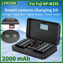 LVXUAN NP-W235 Bateria i ładowarka LCD USB ze czytnikiem kart, do Fujifilm X-T5, X-T4, VG-XT4, X-S20, GFX50S II, GFX100S, X-H2, X-H2S