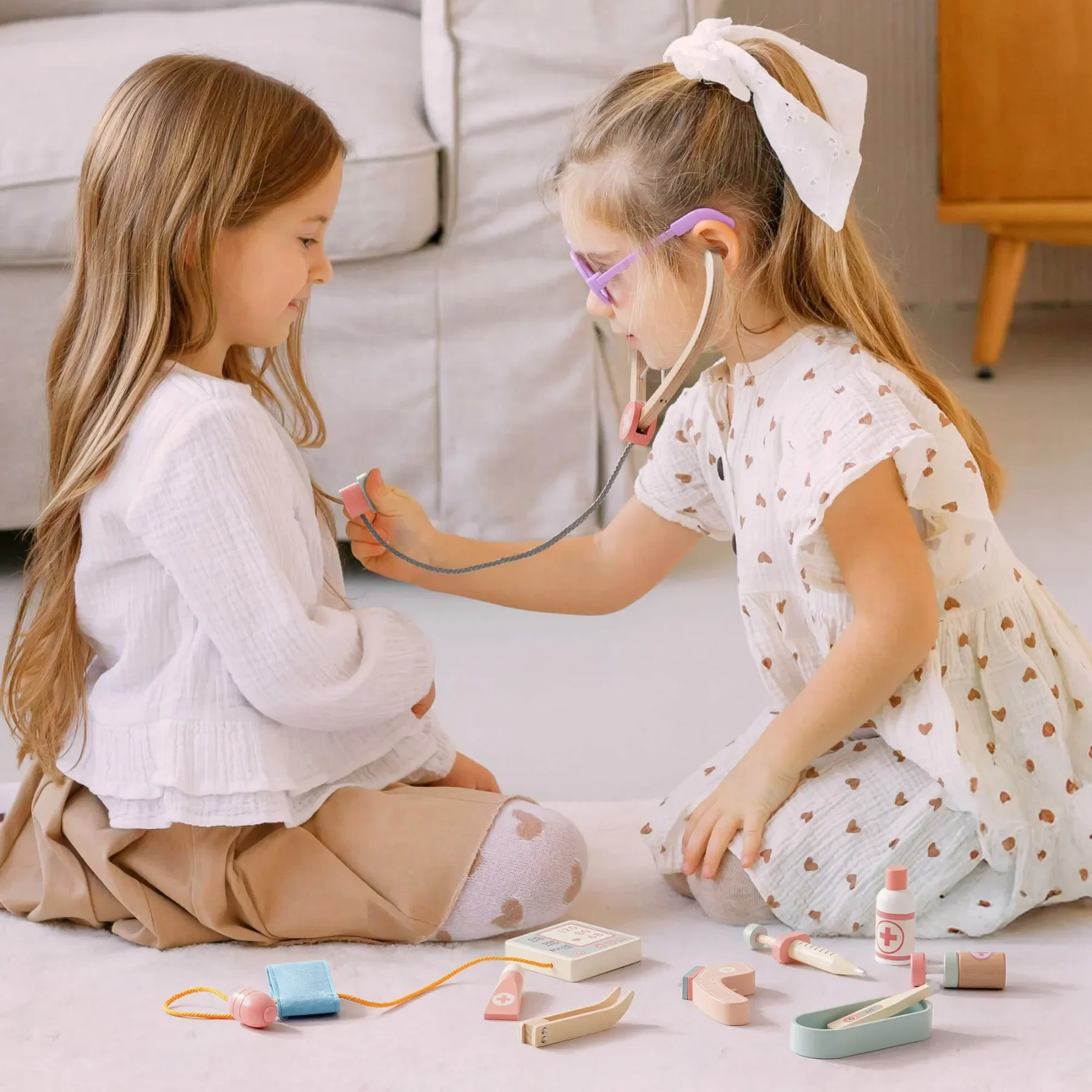 Robotime Robud Houten Doctor's Activity Center Speelgoedset Ziekenhuis Speel Doctor Rol Speelgoed voor Jongen Meisje Cadeau