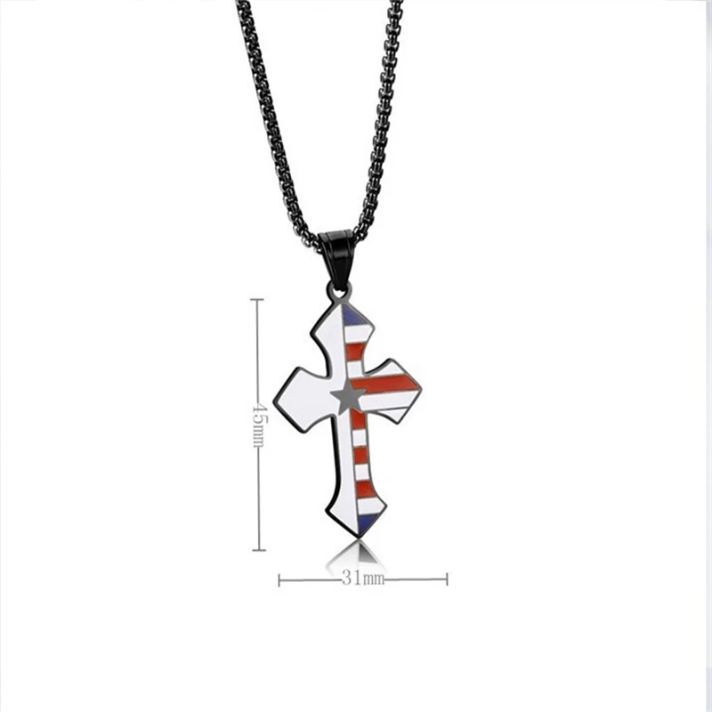 Fashion Cross Necklaces For Women Gold Silver Color Crucifix Pendant Chain Necklace Men Trendy Faith Prayer Jewelry