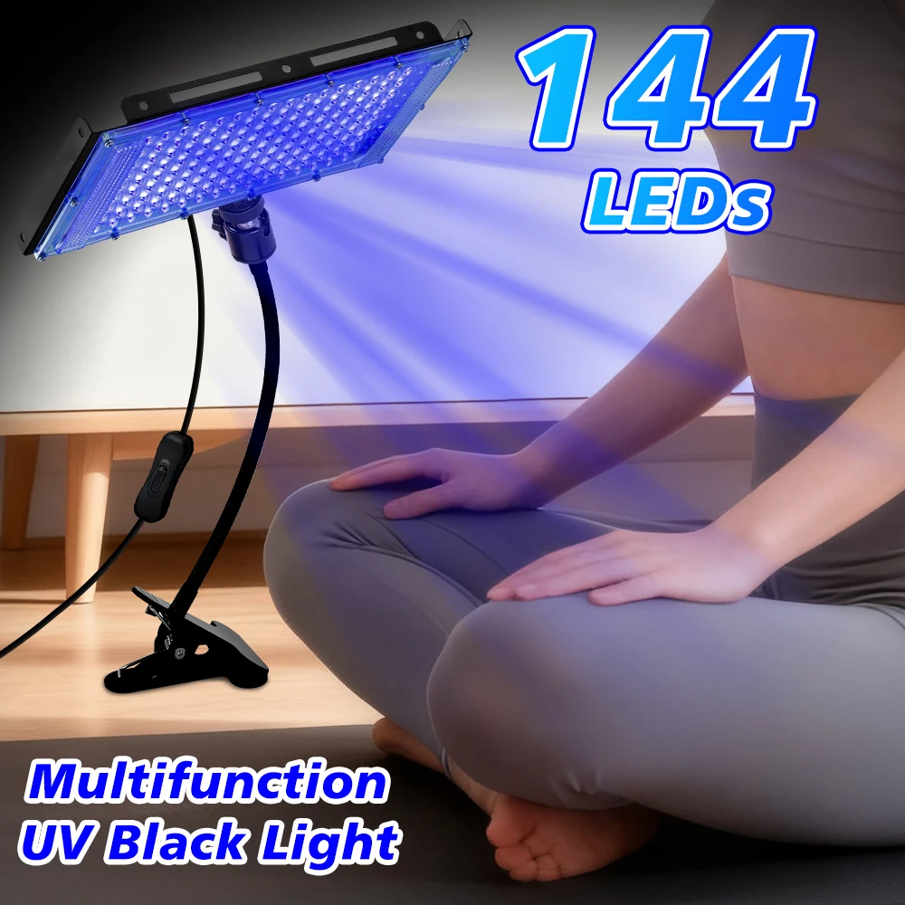 

Регулируемая лампа с защитой от синего света, 144 светодиода, гибкий шланг и универсальное колесо для загара, спортзала, домашнего использования