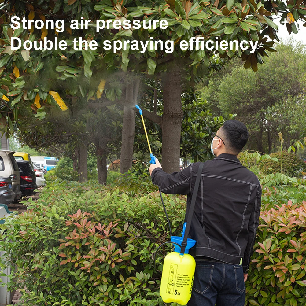 5L Garden Pressure Sprayer Water Spray Bottle 2 Spray Modes Water Pump Pressure Sprayer for Agricultural Gardening