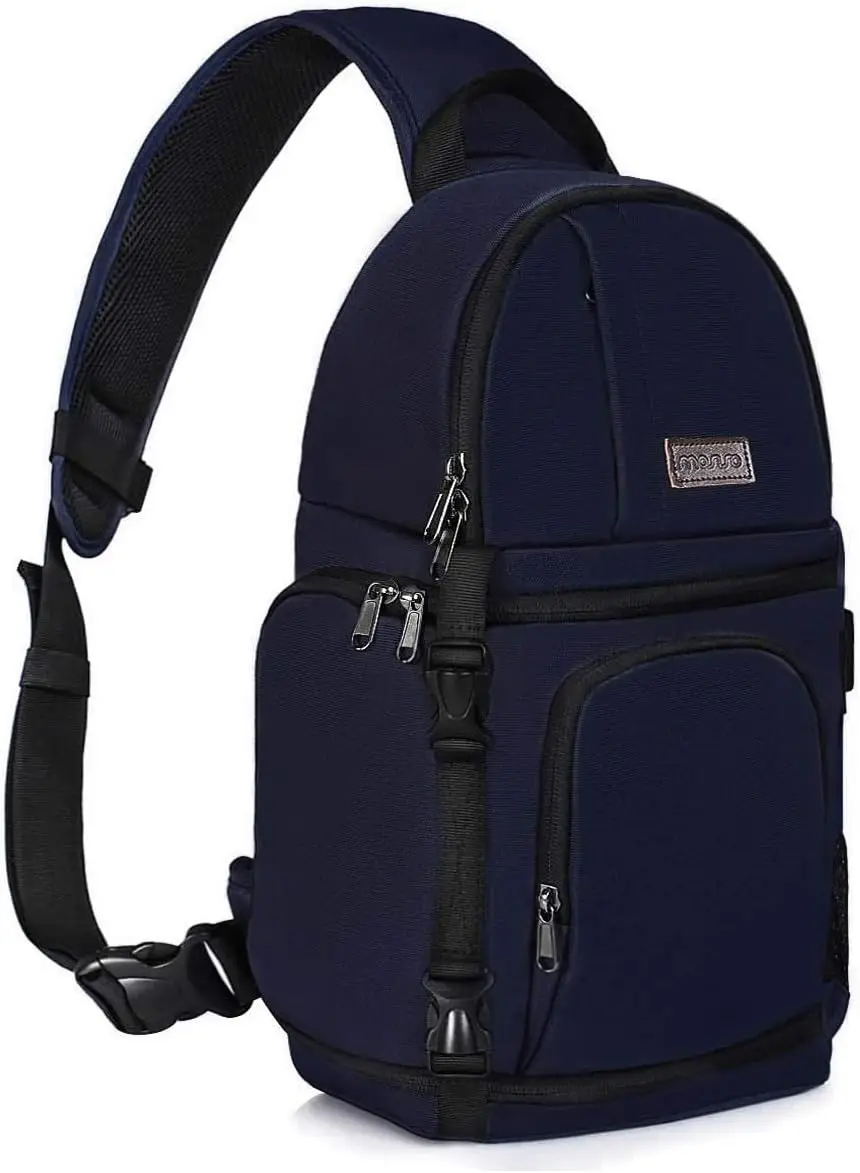 

Camera Sling Bag, DSLR/SLR/Mirrorless Backpack with Tripod Holder & Removable Inserts, Navy Blue