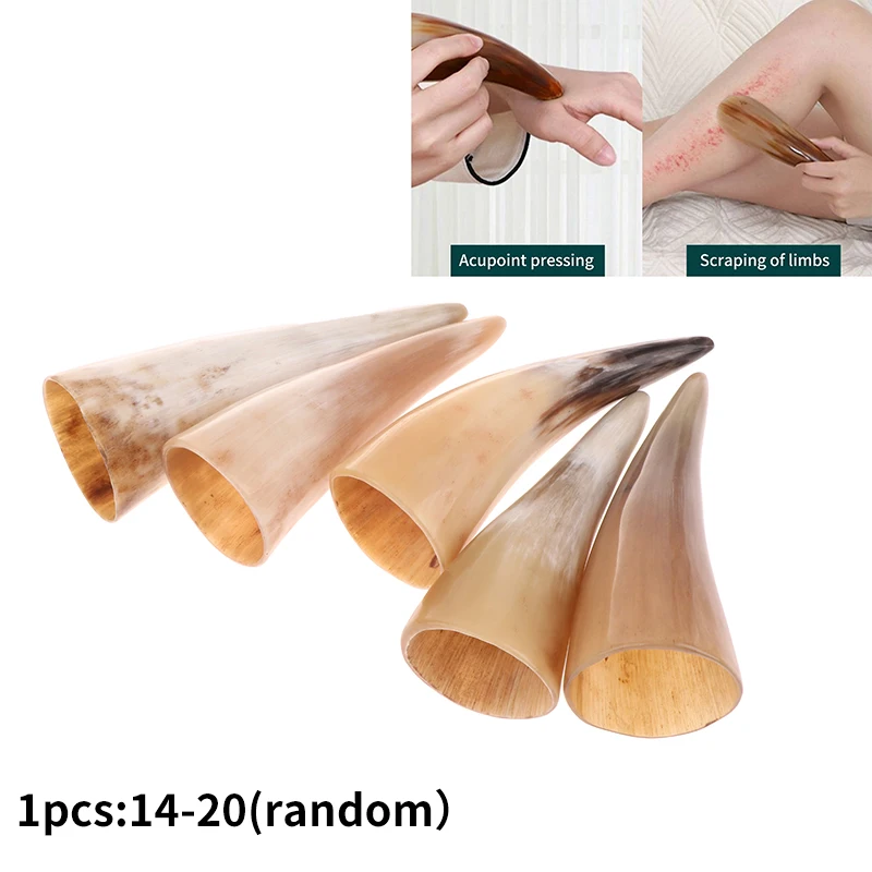 1PC Natural Buffalo Horn No Stress Guasha Massage Tool Acupuncture SPA Therapy Gua Sha Massager Scraping Board