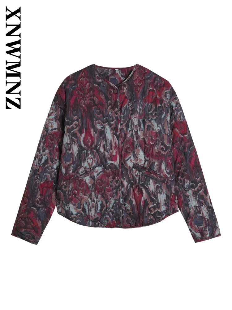 

XNWMNZ 2025 Spring New Lady Simple Commuting V-Collar Single-breasted Top Chic Fashion Woman's Long Sleeve Casual Coat Pockets