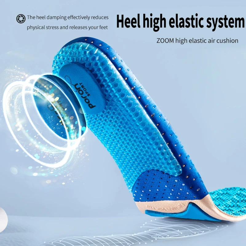 نعال مرنة رياضية لتقويم العظام للأحذية نعل للجنسين تكنولوجيا امتصاص الصدمات نعال ركض قابلة للتنفس