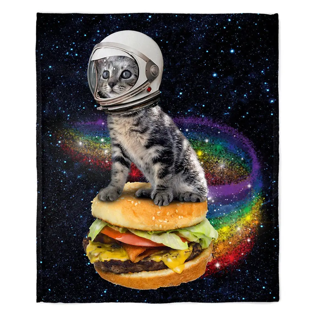 Astronaut Rainbow Burger Cat Soft Plush 50