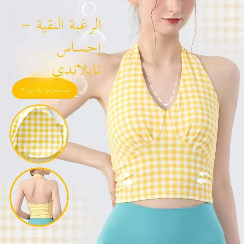 

Спортивный жилет для йоги, женский дышащий жилет Qui Dry Moisture ng, ультра эластичный сексуальный собранный жилет для тренировок по пилатесу, уличная одежда с...