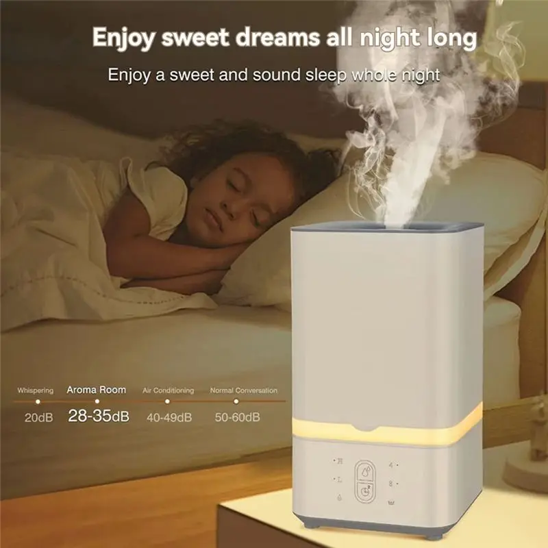 B51CNEW! Humidifier Sprayer Home Humidifier Lager Capacity 5L Touch Panel Cool Mist Ultrasonic Home Office EU Plug