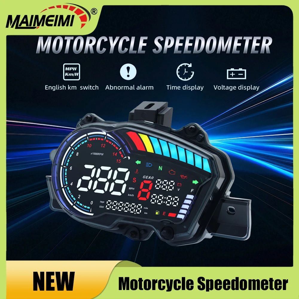 

Motorcycle Speedometer Panel Dashboard Digital Odometer Speed Water Temp Fuel Tachometer RPM Clock Display For YAMAHA Y15 V1 Y15
