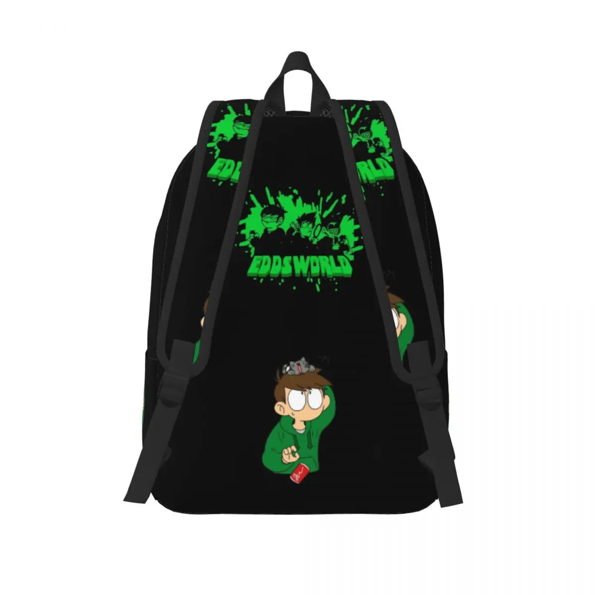 Eddsworld-mochila de dibujos animados para hombre y mujer, bolso de hombro para ordenador portátil, para el trabajo de la escuela secundaria, ideal para regalo