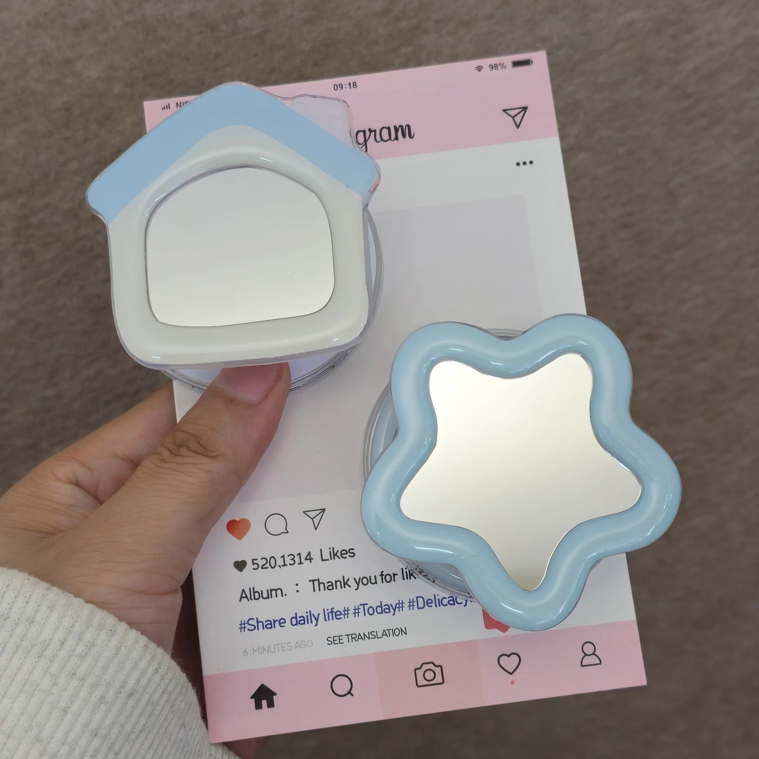 

Забавное зеркало для ручек мобильных телефонов Magsafe, съемный магнитный держатель-подставка для смартфона для iphone, аксессуары для планшетов, браслет