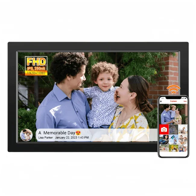 21.5 Inch 1080p WiFi IPS LCD 128MB-16GB Optional Android Super Size Large Digital Frame