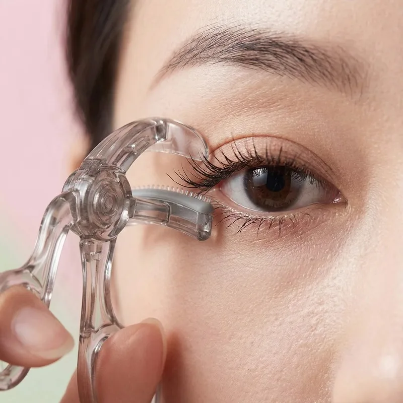 Unisex Dual Type Eyelash Curler with Comb Wide Partial Clip Waterproof Long-Lasting Natural Curl Makeup Tool