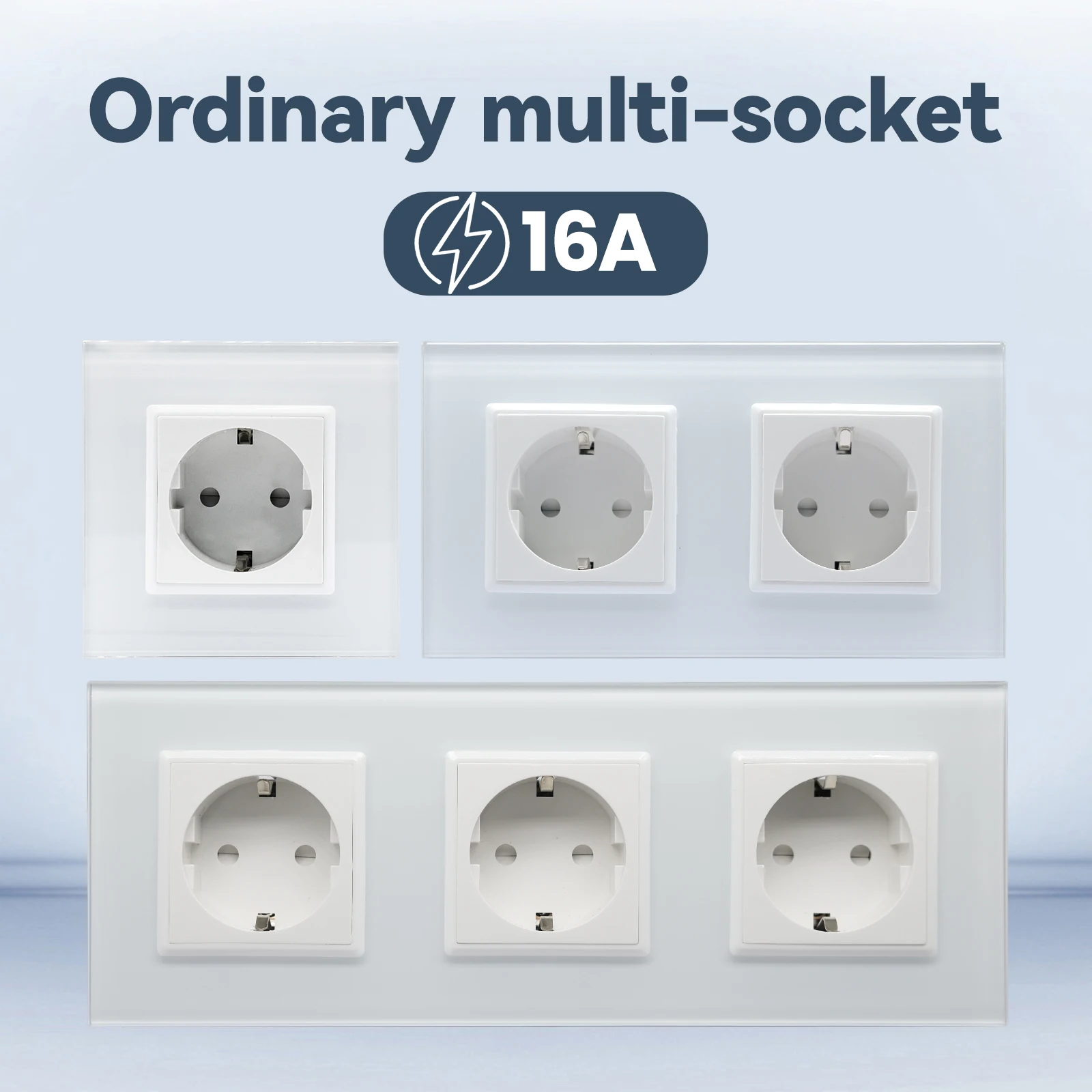 

LOUYSGEN Настенные розетки Type-C USB-розетки Двойные тройные электрические розетки Розетка европейского стандарта 220 В 16 А