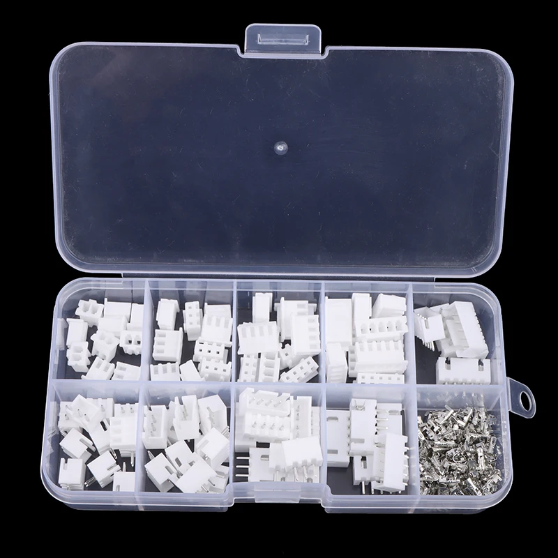 230Pcs XH2.54 2p 3p 4p 5pin 2.54mm Pitch Terminal Male And Female Housing Kit Pin Connector Terminal Connector Kit