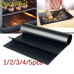 40*50cm Reusable Non-Stick Barbecue Grill BBQ Mat Black Heat Resistant BBQ Grill Mat PTFE Barbecue Baking Liners Oven Tool