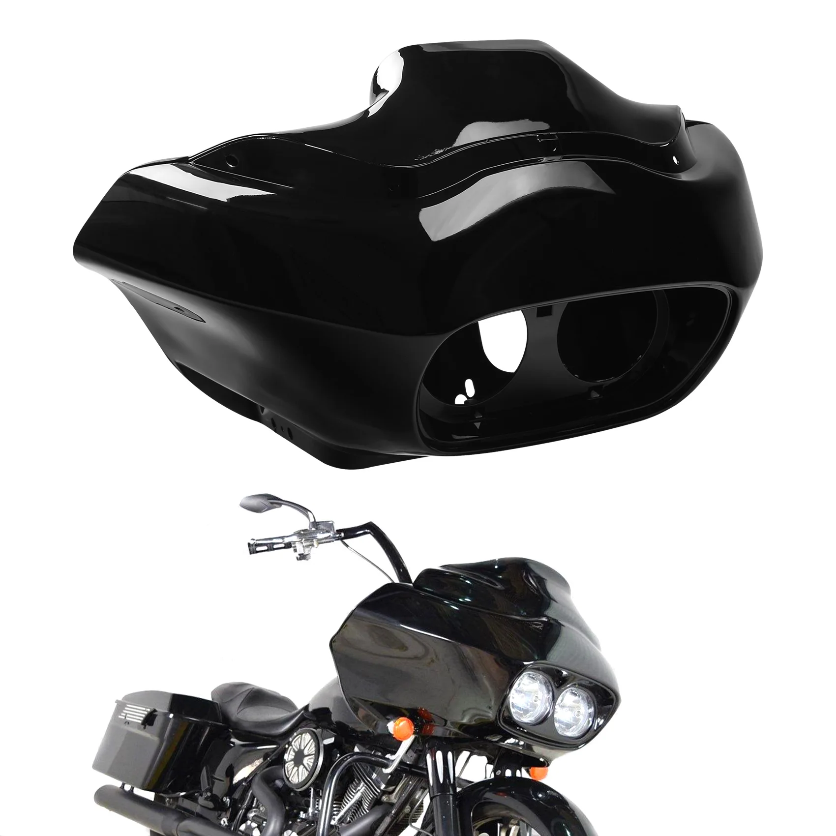 Wtrysk motocykla ABS wewnętrzna zewnętrzna owiewka reflektora dla Harley FLTR Road Glide 1998-2013