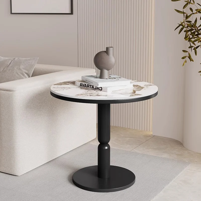 Nordic Luxury Coffee Table Decoration Modern Designer Round Minimalist Side Table Service Mesas Bajas Living Room Furniture