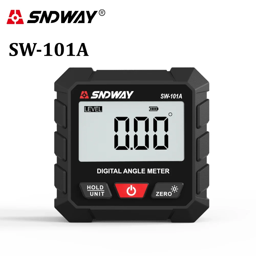 

SNDWAY Digital Angle Meter Clinometer Level Box Protractor Angle Finder Goniometer Slope Tilt Measuring Tools Inclinometer