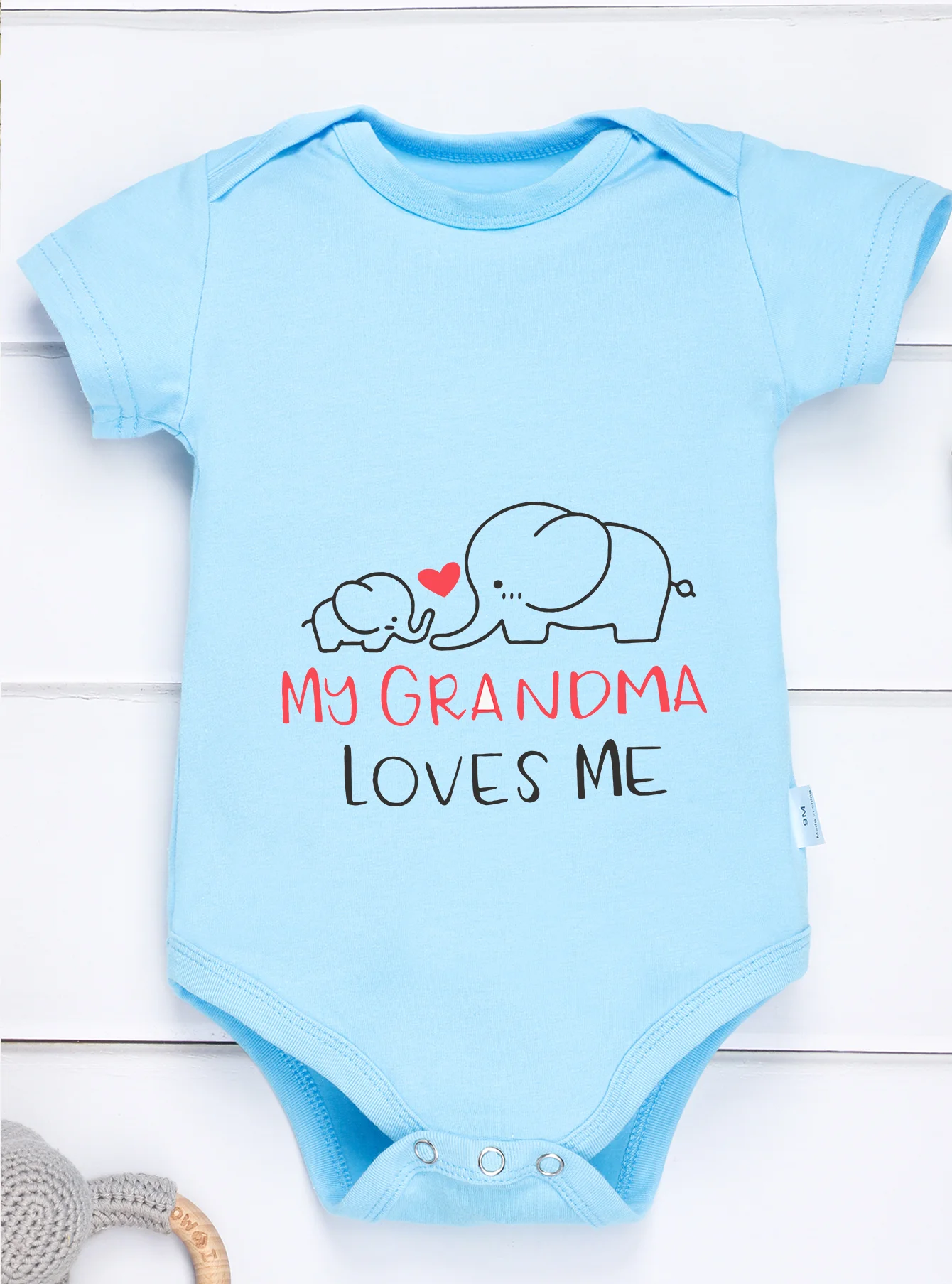 Jumpsuit Newborn Clothes Bodysuit My Grandma Loves Me Print Baby Girl Boy Onesie Short Sleeve Toddler Infant Rompers Cute