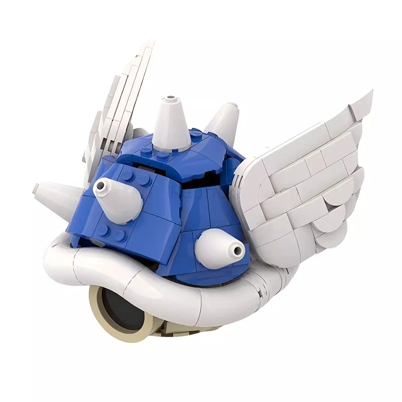 Bricklink MOC เกมอะนิเมะตัวเลข 40787 Kart Spiny Shell เต่าชุด DIY Creative Building Blocks ของเล่นเด็กคริสต์มาสของขวัญ