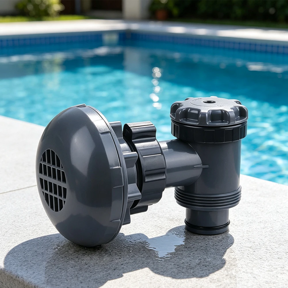 Plunger Type Flow Control Valve with Matching Inlet Filter for Intex and Above Ground Pool Filtration Applications